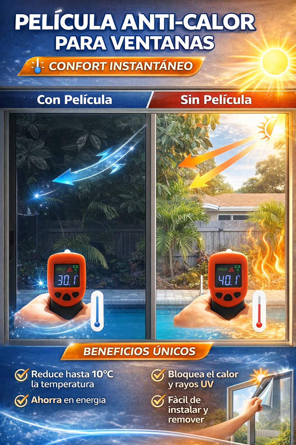 D - VINIL UV EFECTO ESPEJO 60cm X 5 Metr